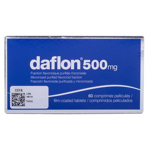 Daflon 500/500 mg 60 Comprimidos Recubiertos