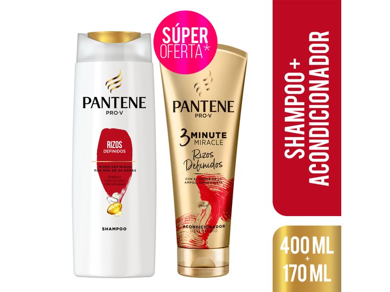 Kit-Pantene-Pro-V-3-Minute-Miracle-Rizos-Definidos-Acondicionador-170Ml-Shampoo-400Ml-1-15696