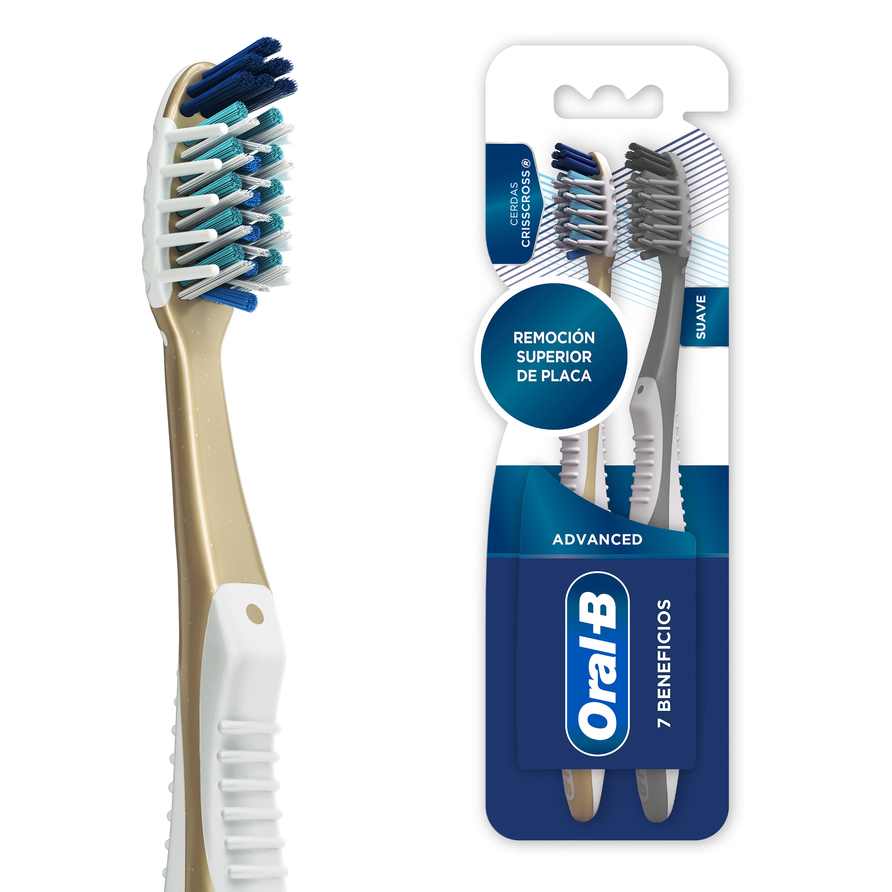 Comprar Cepillos Dentales Oral-B Advanced 7 Beneficios - 2 Unidades