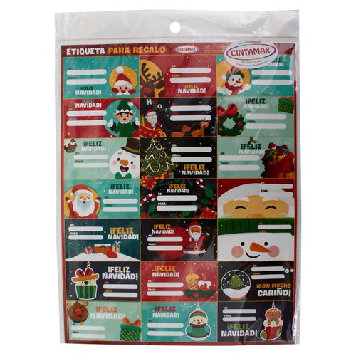 Stickers Carnavalito Con Motivo Navideño - 60 unidades