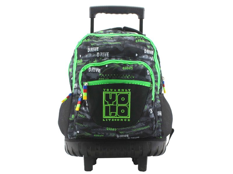 Mochila-Yolo-con-Ruedas-con-Compartimiento-Interno-para-Laptop-y-con-Malla-en-los-Laterales-para-llevar-Botella-Estampado-Color-Negro-con-Verde-1-29506