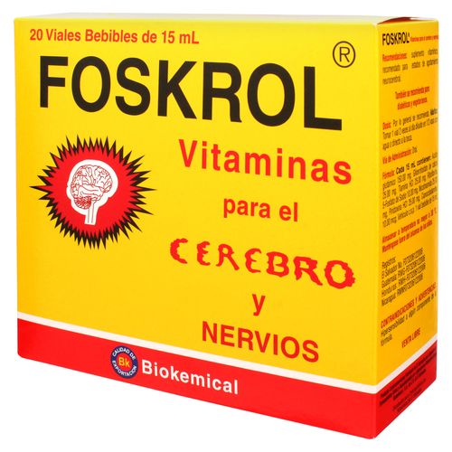 Foskrol Vitaminas Sol Oral 20 Viales
