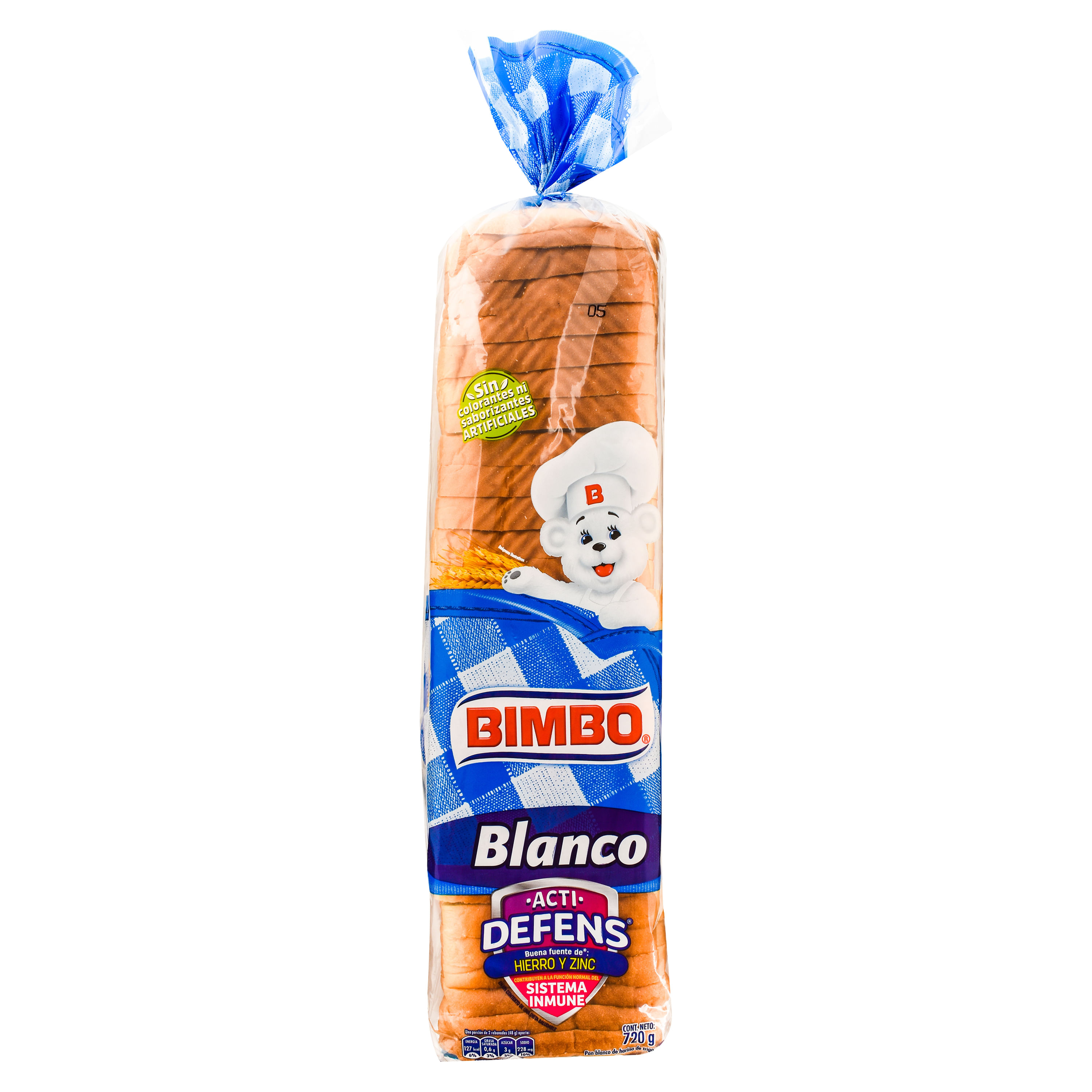 Básicos en AlimentosPan Blanco Bimbo Grande 640 GRS