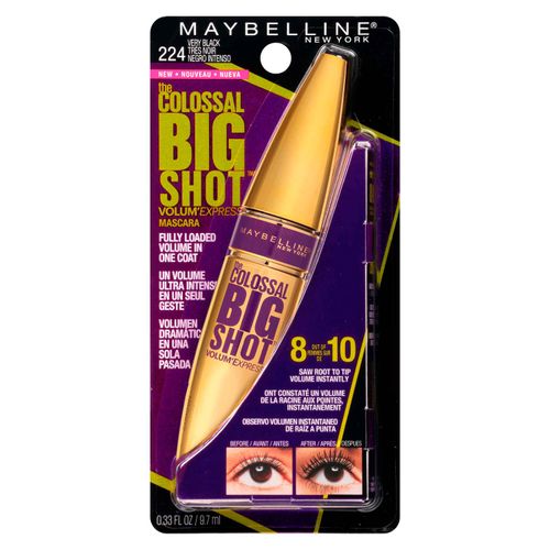 Máscara Para Pestañas Maybelline New York The Colossal Big Shot Volum' Express Negro Intenso - 9.5 ml