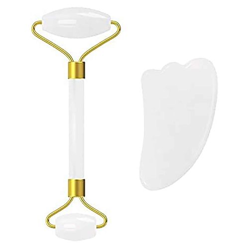 Gua Sha 1 Rodillo Facial Jade Blanco