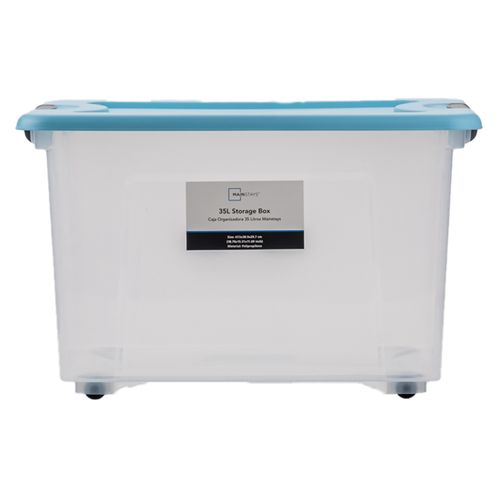 Caja Organizadora  Mainstays 35 Litros  Plastica Transparente Modelo Sl090030