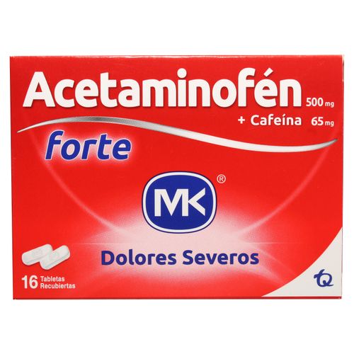 Acetaminofén Forte Mk 16 Tabletas