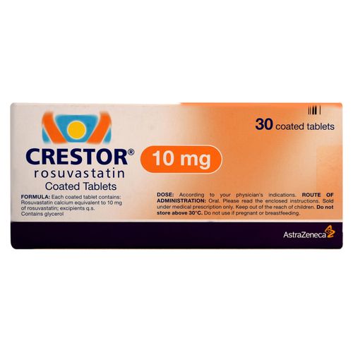 Crestor Astra Zeneca 10 mg - 30 Tabletas