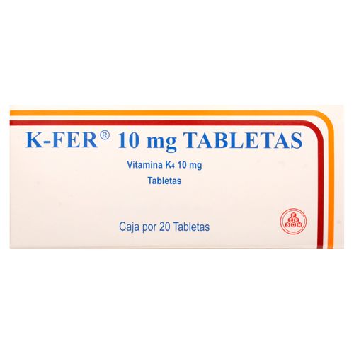 S-K-Fer Vitamina K4 10Mg 20 Tabletas