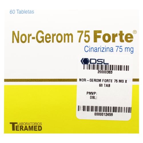 S-Nor-Gerom Terramed 75Mg 60 Capsulas