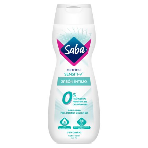 Jabón Íntimo Saba Sensiti-V - 200 ml