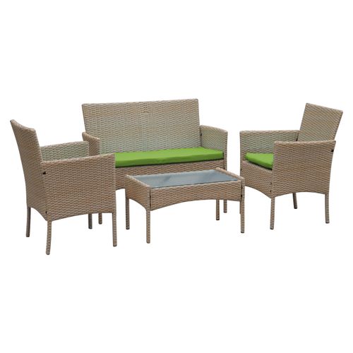 Set De Sala, De Rattan, 4 Piezas