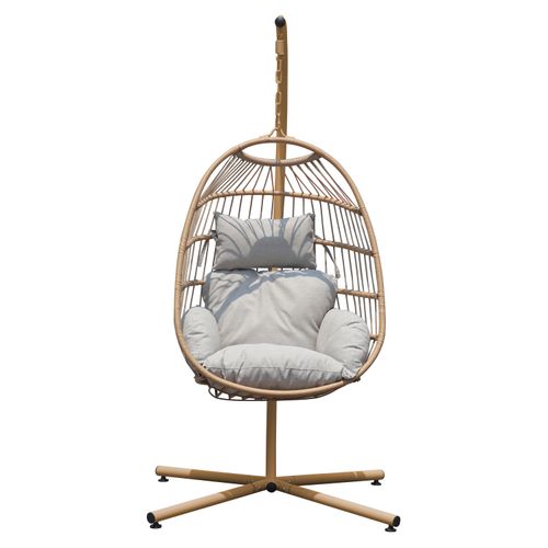 Silla Tipo Nido Colgante Marca Mainstays, Color Beige.