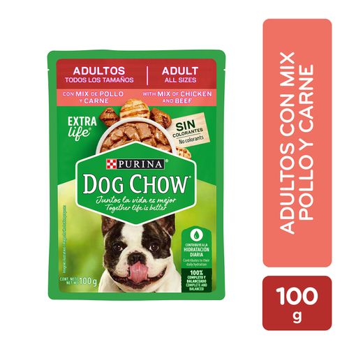 Alimento Húmedo Perro Adultos Todos Los Tamaños Purina Dog Chow Pollo y Carne - 100 g