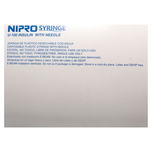 Jeringa Nipro Para Insulina 8 mm - Precio indicado por Unidad