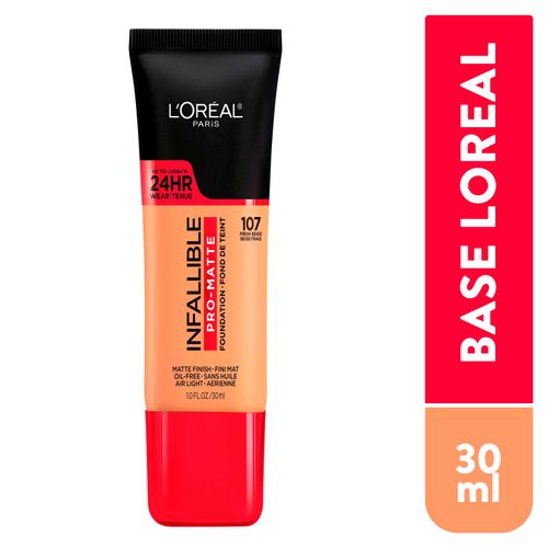 Base Loreal Inf Pro Mat Fres 107Bei - 30 ml