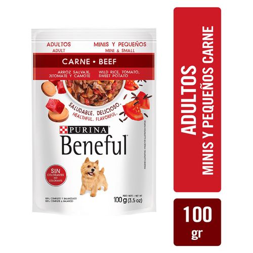 Alimento Húmedo Perro Adulto Purina Beneful Minis y Pequeños Carne - 100 g