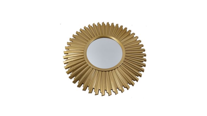 Set 3 espejos redondos decorativos pequeños polipropileno oro 25,50cm