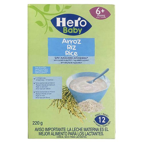 Cereal Hero Baby de Arroz Sin Gluten 220 g