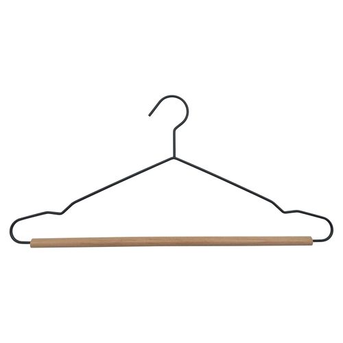 Set 5 Perchas De Metal Y Madera