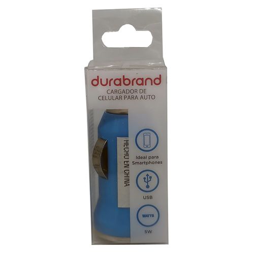 Cargador Durabrand Celular Para Auto Azul