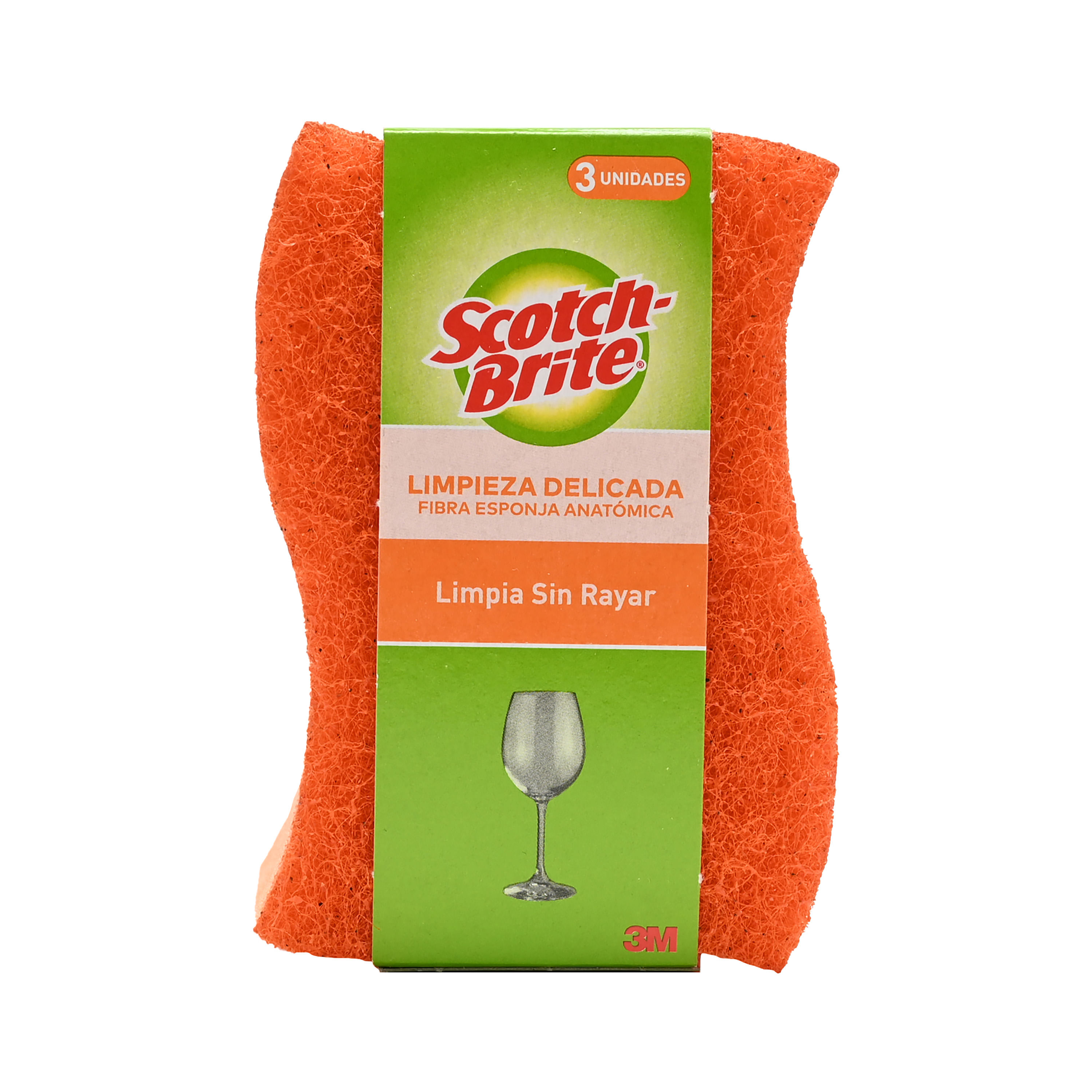 Scotch-Brite® Esponja para fregar sin rayar delicada, 3 unidades