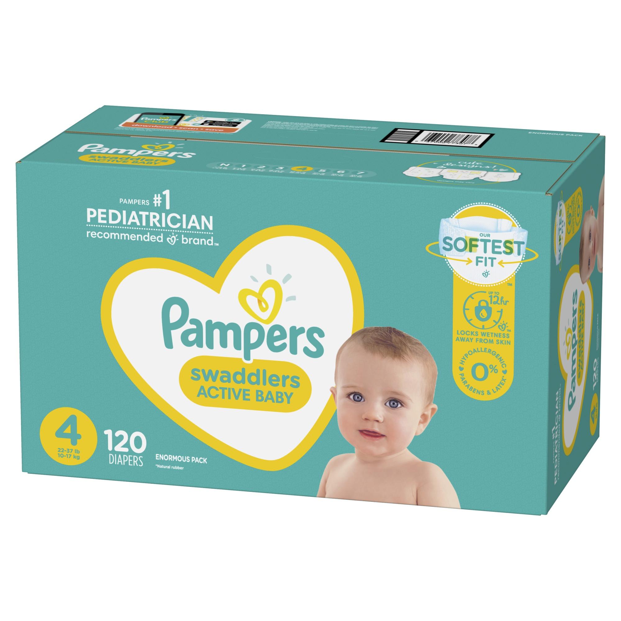  Pampers Swaddlers - Pañales desechables muy suaves para bebé talla  4, 22 unidades : Bebés