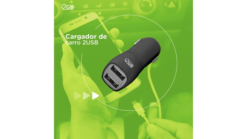 Cargador de Auto 3 USB  Carga Rápida - i2GO EL SALVADOR