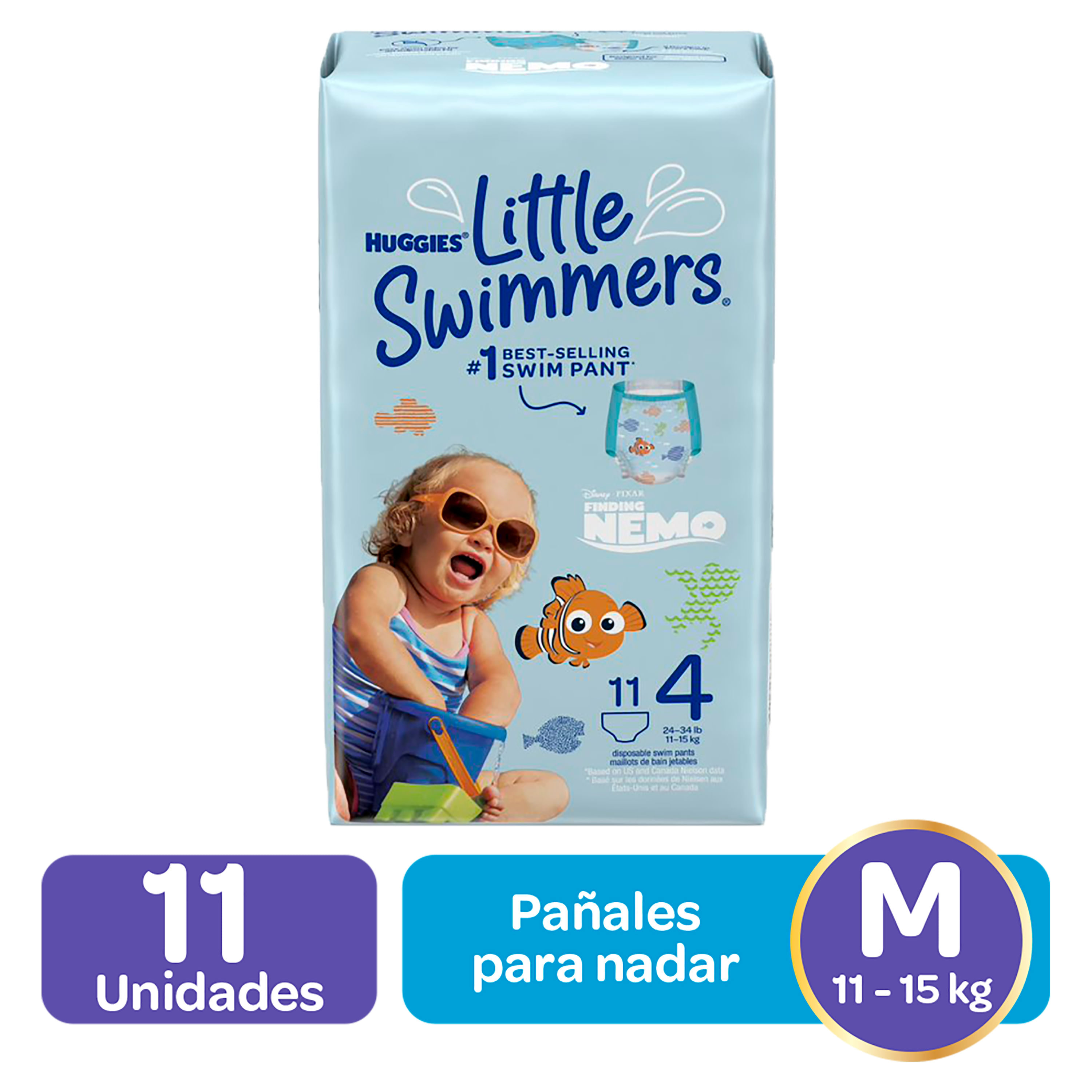 Comprar Pañales Huggies Little Swimmers Etapa 2/M, 11-15kg - 11Uds
