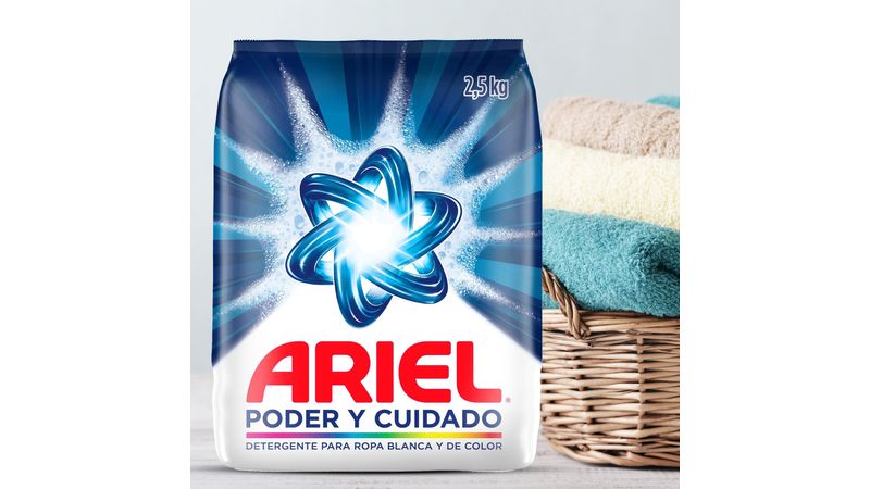 Comprar Detergente En Polvo Ariel Poder y Cuidado - 2,5kg