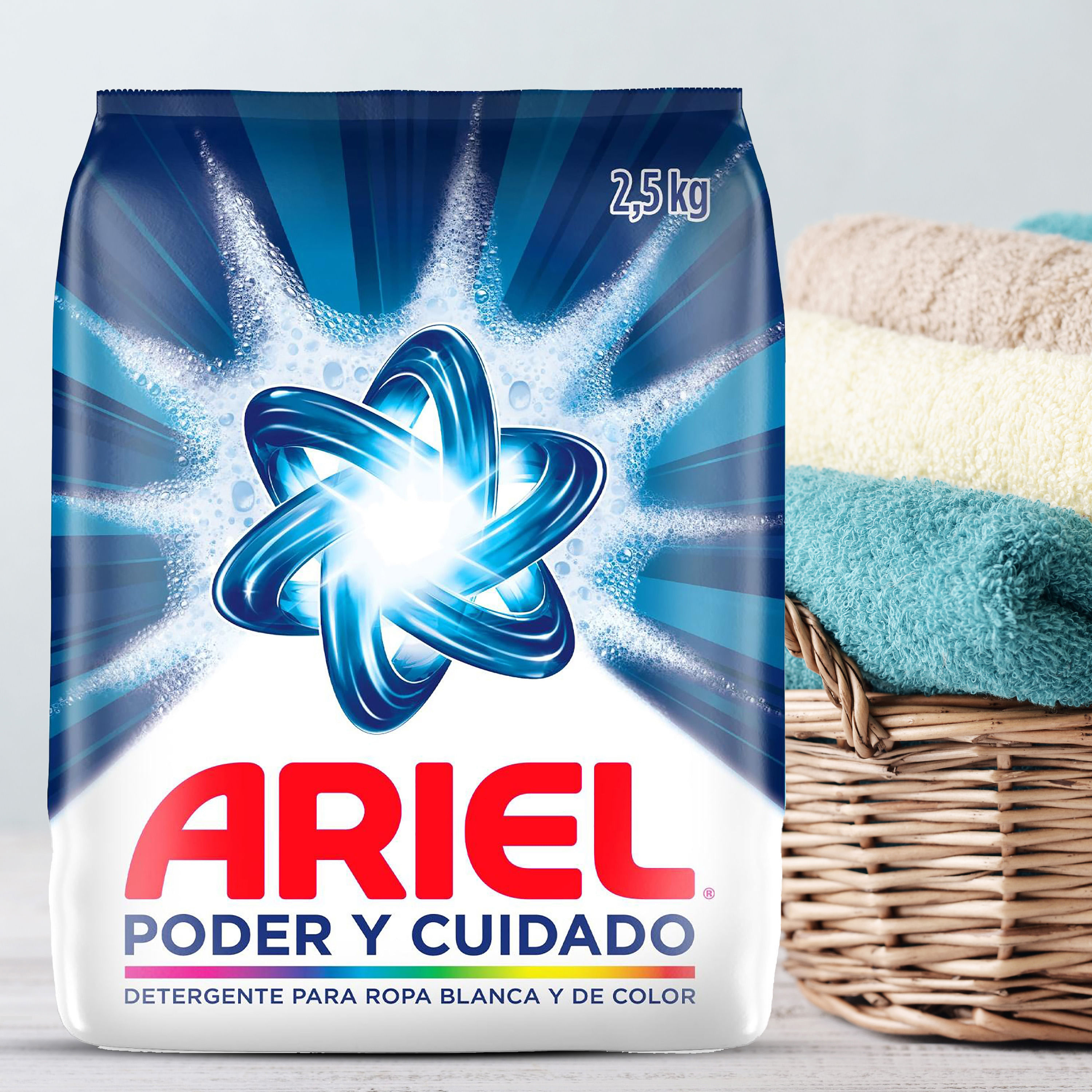 Detergente en Polvo Ariel 750 Gramos Pro Cuidado Pack 2 Bolsas I