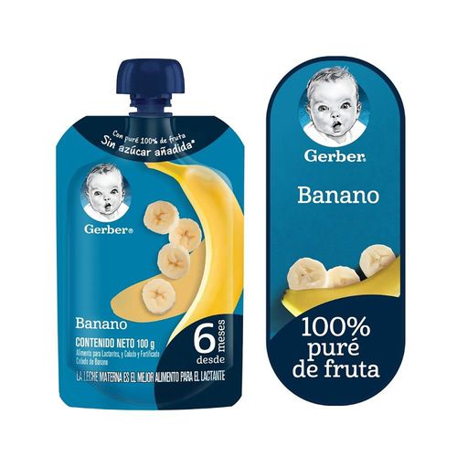 Colado Gerber Pouch Sabor Banano - 100 g