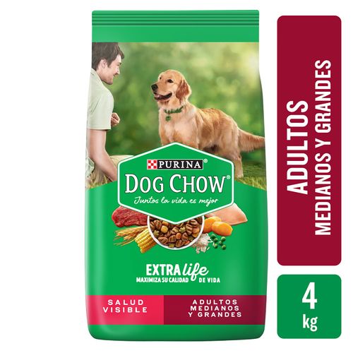 Alimento Perro Adulto marca Purina Dog Chow Medianos y Grandes -4kg