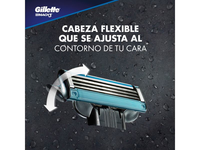 Kit-M-quina-Para-Afeitar-Recargable-Gillette-Mach3-1-Unidad-Repuestos-2-Unidades-9-15667