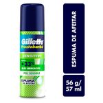 GILLETTE Sensitive, Espuma para Afeitar Piel Sensible de 57mL, para Rasurar  la Barba con Rastrillo para Hombre, Protege la Piel, Reduce la Irritación :  : Belleza