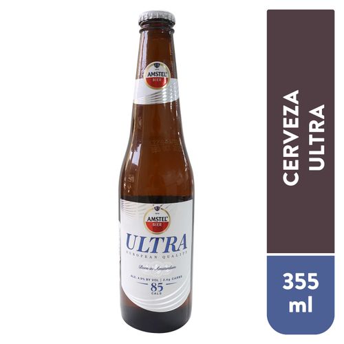 Cerveza Amstel Ultra, Botella Vidrio - 355 ml