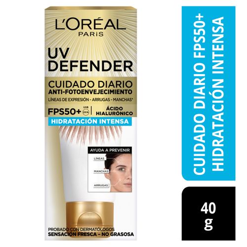 Crema L'Oréal París UV Defender Hidratación Sin Color FPS50 - 40 g