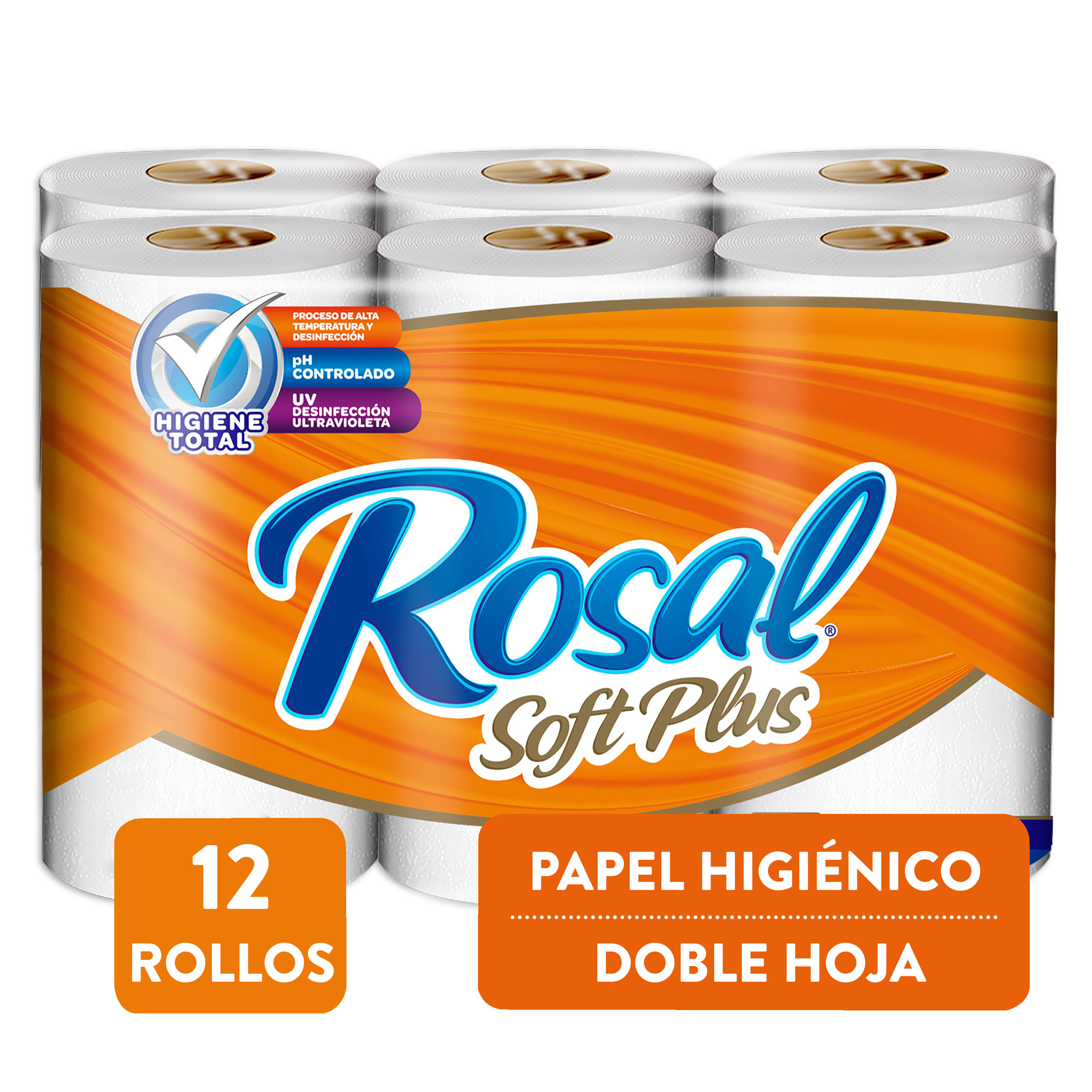 Comprar Papel Higiénico Rosal Naranja, Doble Hoja - 12Rollos