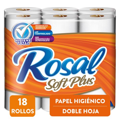 Papel Higiénico Rosal Naranja, Doble Hoja - 18 Rollos