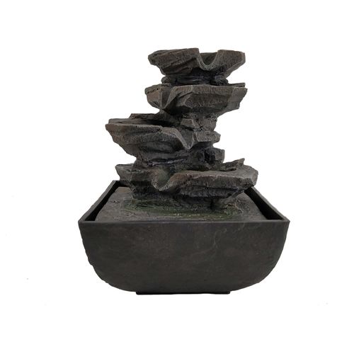 Fuente para jardín marca Maistays Green diseño de rocas -19 cm