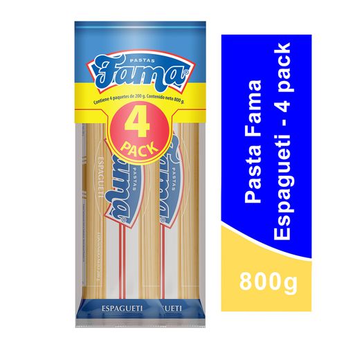 Pasta Larga Fama Espagueti 4 Pack - 800 g