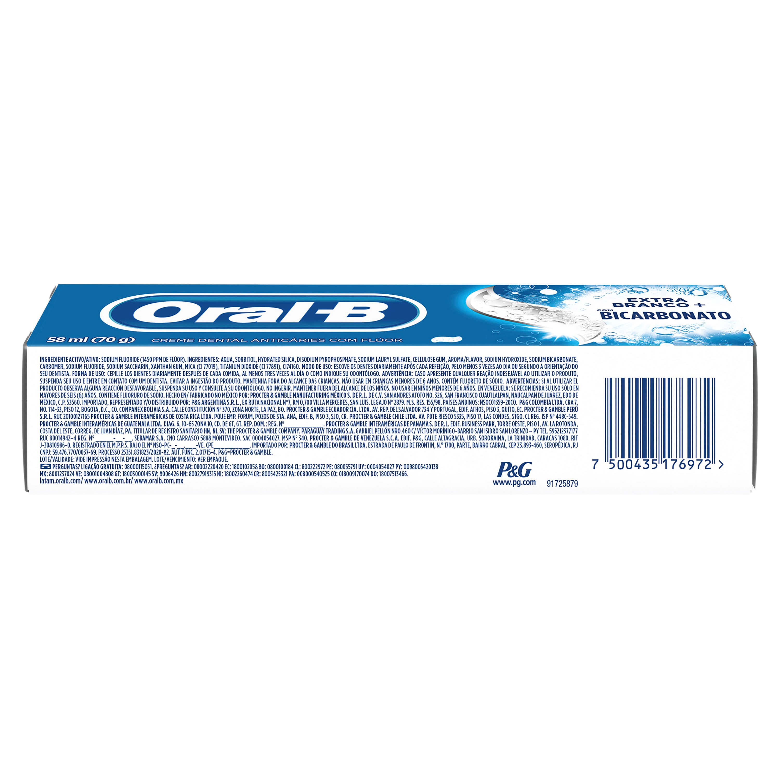 Comprar Pasta Dental Oral-B Extra Blancura Anticaries Con Flúor Y Con ...