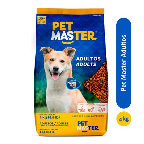 Alimento Pet Master Perro Adulto, Más 18 Meses - 4kg