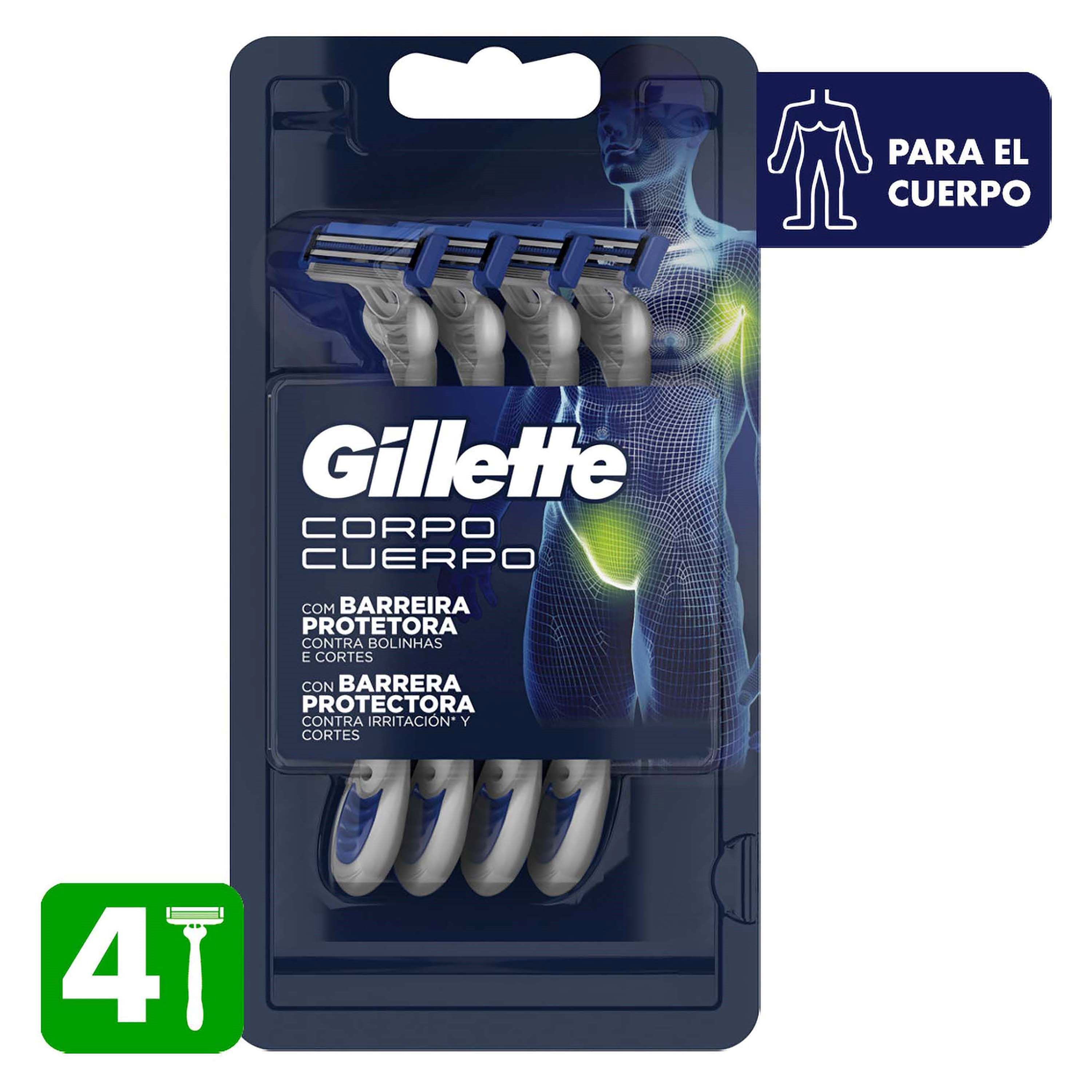Comprar Máquinas De Afeitar Gillette Desechables Para El Cuerpo - 4Uds