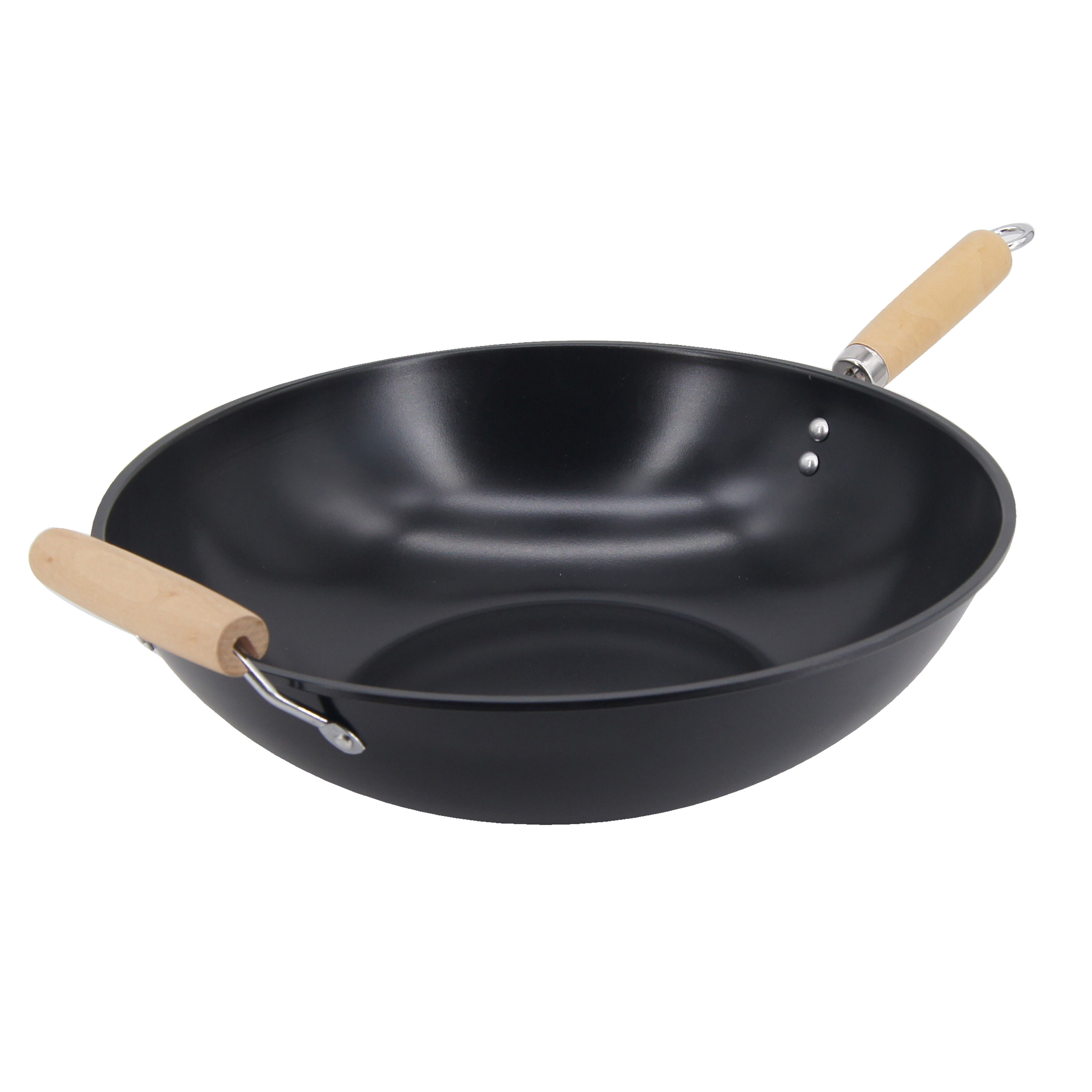  Wok de acero al carbono – Sartén wok de 12.9 pulgadas