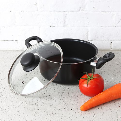 Haus Caserola 24 cm Negro