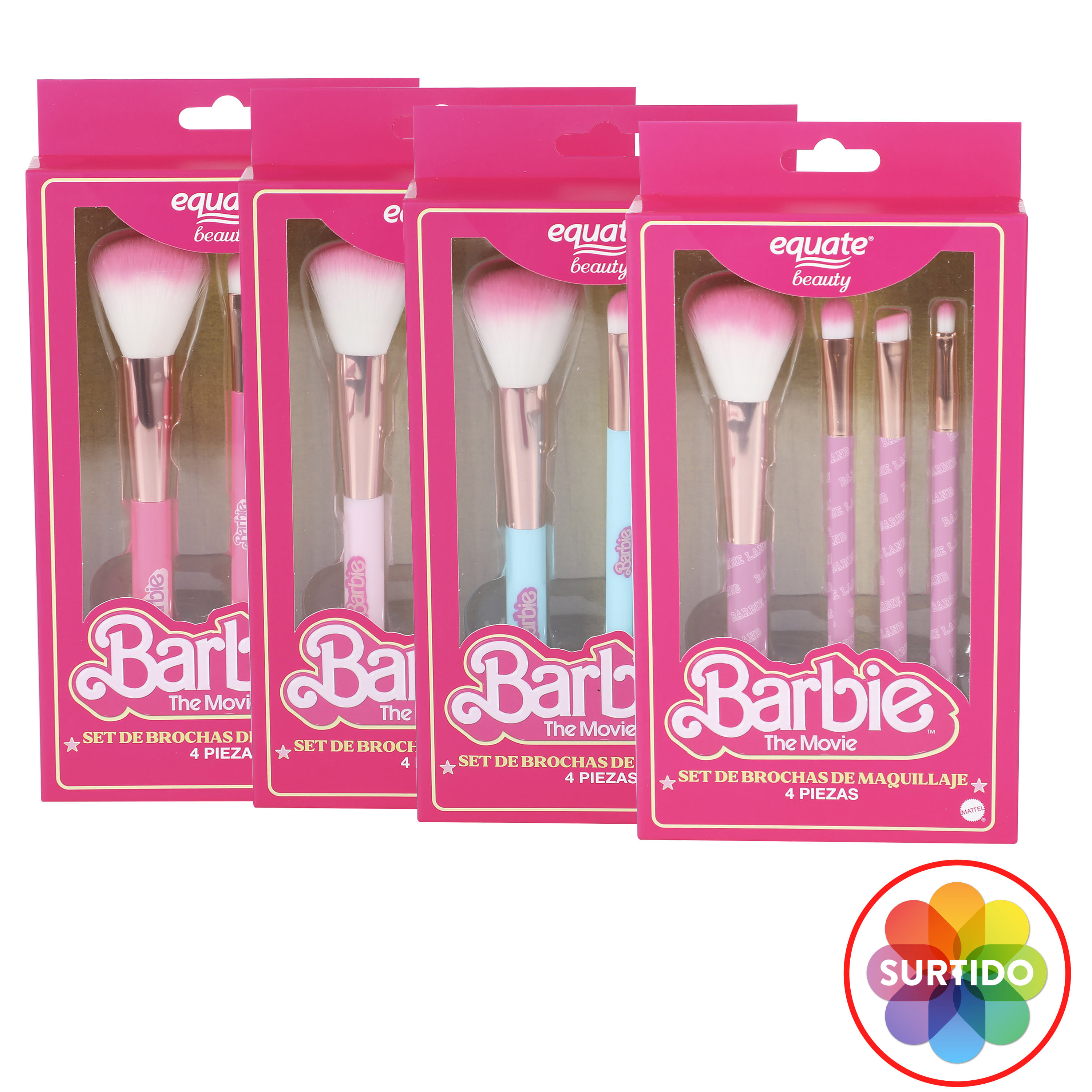 Set De Brochas Equate De Maquillaje Diseño De Barbie - 1 unidad