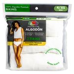 Bikini-Marca-Fruit-Of-The-Loom-para-Dama-Color-Blanco-3-Pack-Talla-4-1-36392