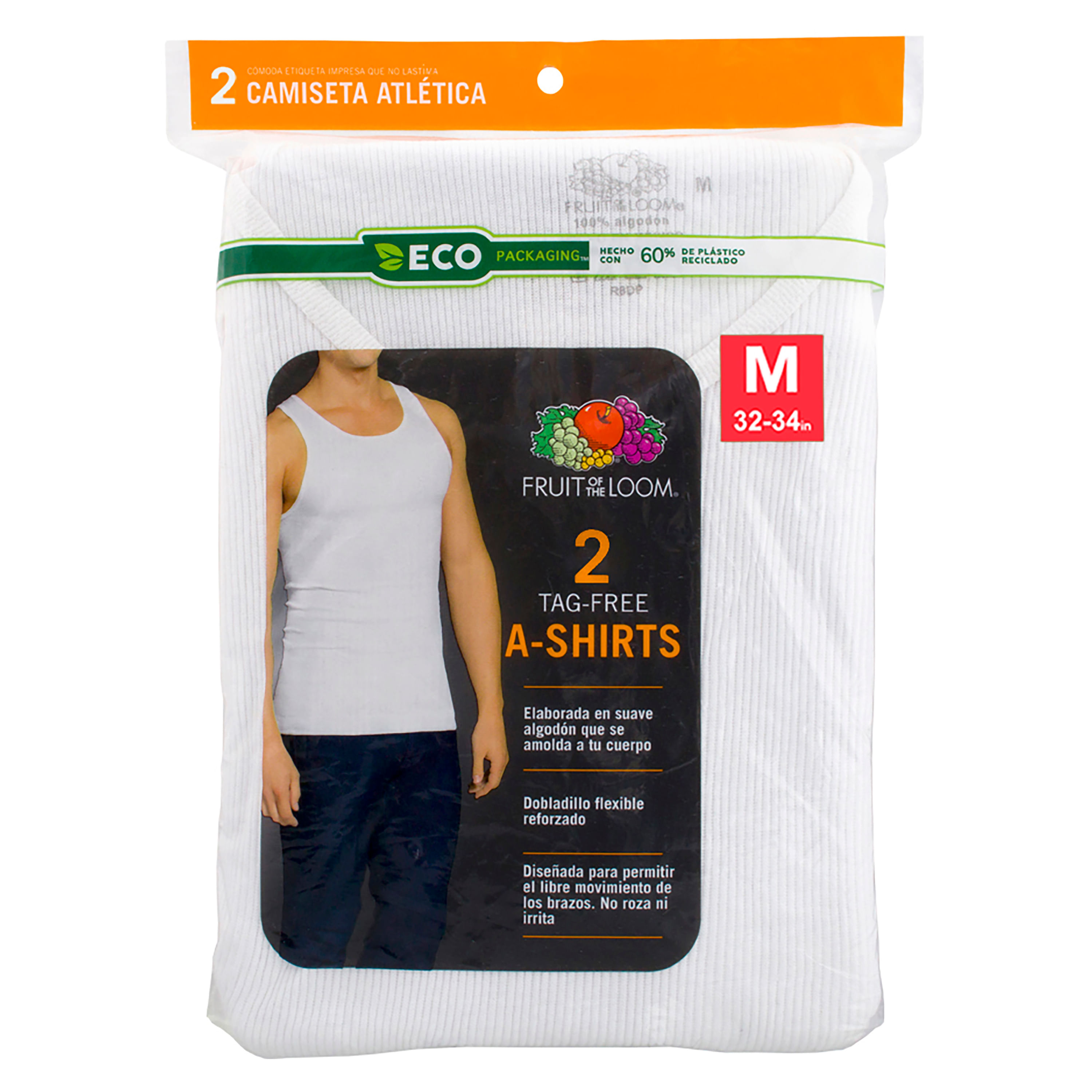 Comprar Playera Marca Fruit Of The Loom Color Blanca De Tirantes Talla M 2 Pack Walmart Salvador