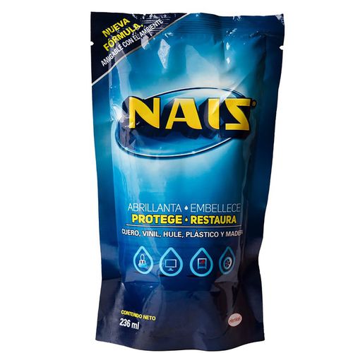Abrillantador Nais Rociador, Protege Y Restaura - 236 ml